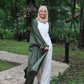 Green Layla Open Abaya