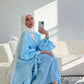 Sky Blue Ariella Open Abaya