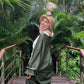 Green Layla Open Abaya