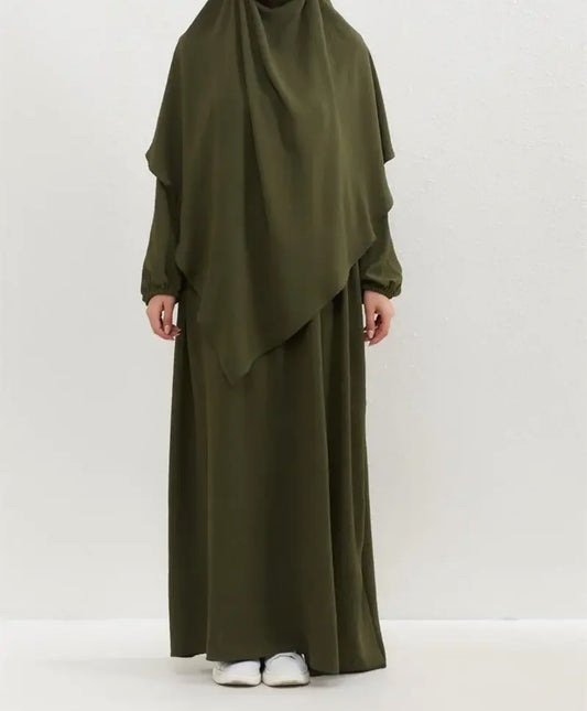 Fira Green Khimar/Abaya Set