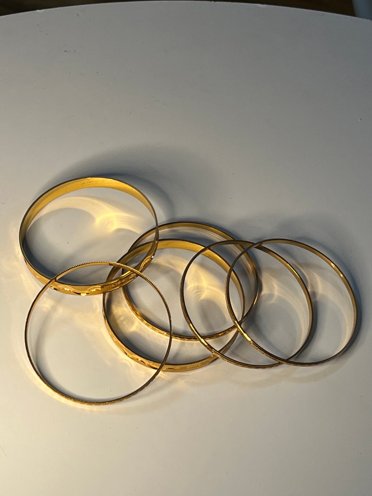 Gold Plated Waved Bangles