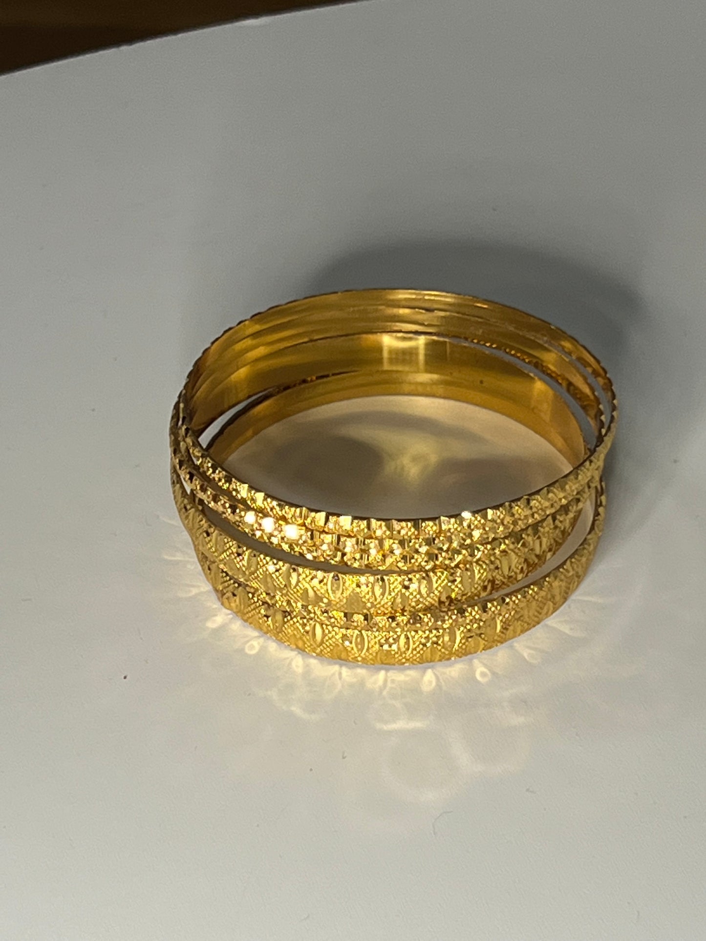 Gold Plated Ovaled Bangles