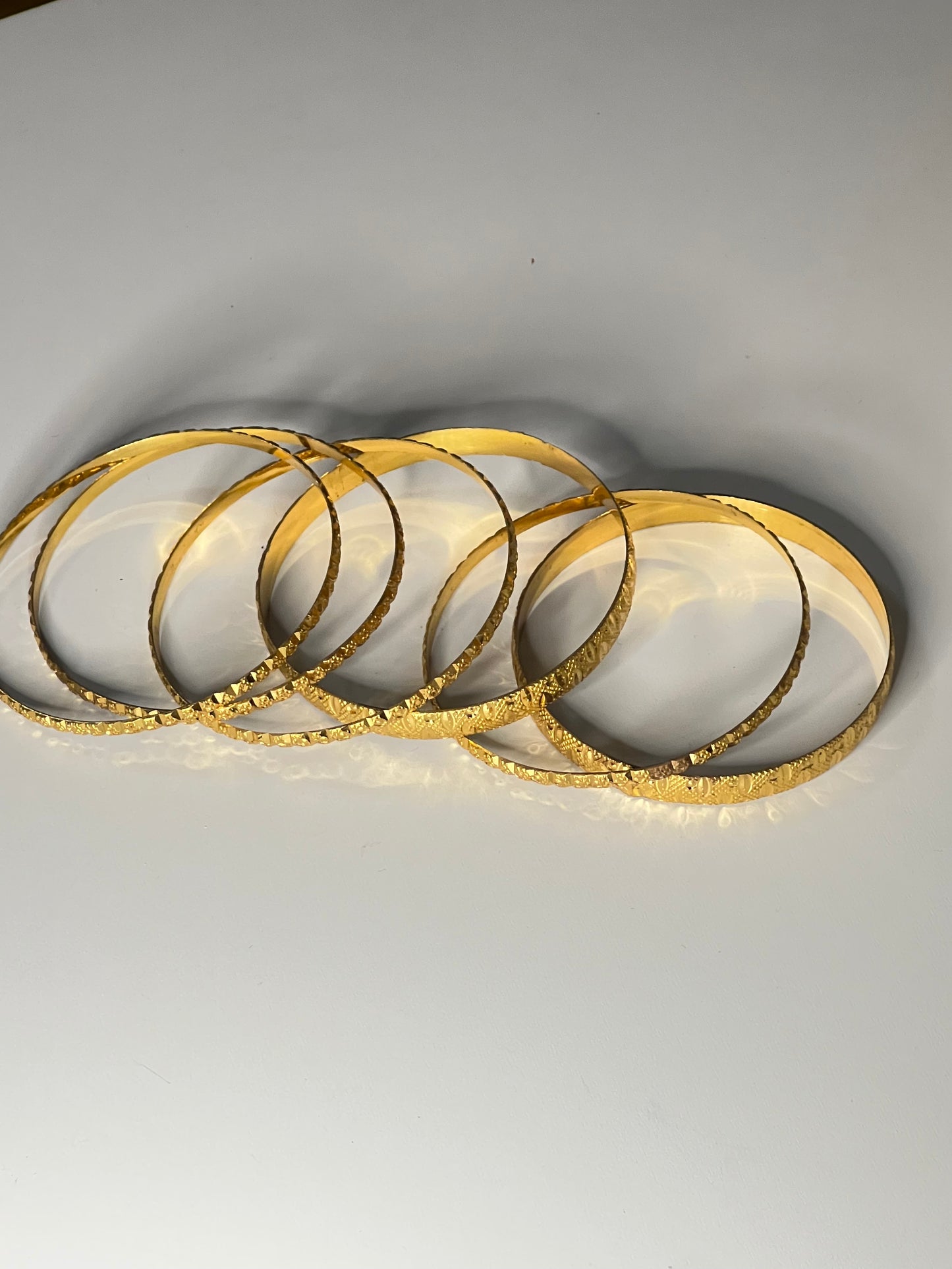 Gold Plated Ovaled Bangles